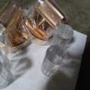 Gold Crystal Wall Sconces Set of 2, 10W LED Bubble Glass Bathroom Vanity Lights with Adjustable Color Temperature, 9.8" Indoor Wall Lighting for Bathroom, Hallway & Bedroom