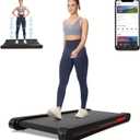 Sperax Walking Vibration Pad with APP, 3 in 1 Under Desk Treadmill, 2.5HP Low Noise Walking Treadmill Pad with Remote Control,Portable Treadmills for Home Office (Red black)