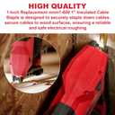 1" Insulated Cable Staple MNM1-600 for Cable Stapler Gun, Fits for 2448-20 Cable Staples Fastening Electrical Cables to Wood Surfaces-1 Inch Cable Staple 320 per Box