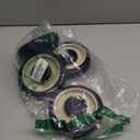 4 Pack Shopping Cart Replacement Wheels Kit 5-inch Diameter Wheels with Axles Bolt, Polyurethane Stepped and Full Tread Face w/Double Ball Bearing Shopping Cart Wheel (Black)