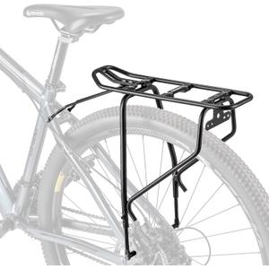Bike Rear Rack - Bicycle Pannier Rack Compatible with MIK System, Bike Cargo Rack for Disc Brake/Non-Disc Brake Mount - Height Adjustable for 26"-29" Frames