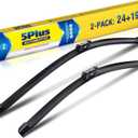 24"+19" Windshield Wiper Blades Replacement For VW Volkswagen Jetta 2011-2023 Passat 2012-2018 CC 2013-2017, Premium All-Season Automotive Replacement Windshield Wiper Blades For My Car-Top Lock 16mm