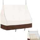 Outdoor Swing Covers Waterproof,56.5Inch - Porch Swing Cover,Heavy Duty 600D Oxford,All-Weather Hanging Patio Swing Cover,Fits Most Outdoor Patio Swings (No Disassembly Needed.Beige)