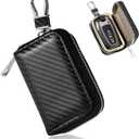 Faraday Bag for Car Keys, Anti-Theft Carbon Fiber Key Fob Storage Case RFID Signal Blocking Bag, Faraday Key Fob Holder Protector Portable Signal Blocker with Zipper