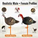Turkey Decoys for Hunting 2 Pack, Jake and Hen with Stakes