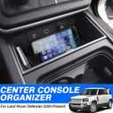 Karltys Center Console Organizer Tray for Land Rover Defender Accessories 90 110 130 2020-2025 2026, Durable ABS Middle Console Organizer Central Storage Box with Non-Slip Mat