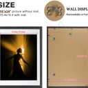 Egofine 18x24 Solid Wood Poster Frames Matted for 16x20 - Acrylic Plexiglass Front for Wall Mounting Hanging Picture Frame Vertically or Horizontally, Rustic Black