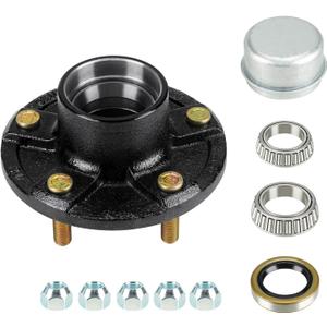 Youxmoto Trailer Idler Hub kit 5 on 5, 5-Hole, 5" Bolt Circle Idler Hub for 3,500 lb. Axles, Replacement Trailer Brake Hub Drum Assembly for Rvs; (for L68149 and for L44649 Cone Bearings)
