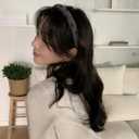 LONEEDY 6PCS Wide Padded Headband for Women Cotton Neutral Color Sponge Thick Hairband for Girls Non-Slip Solid Hair Band (Mixed colors 6PCS, One Size) (1 Count (Pack of 6))