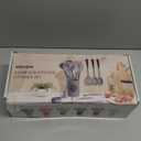 Kikcoin 43Pcs Large Kitchen Utensils Set - Silicone Cooking Utensils Set, Dishwasher Safe Spatula Set for Non-stick Cookware, 446F Heat Resistant Kitchen Utensils Set with Holder BPA Free, Blue