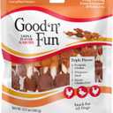 2 x Good N Fun Triple Flavor Kabobs Chews for All Dogs, 18 Count, Treat Your Dog to Chews Made from Beef Hide, Real Chicken, Pork Hide, Duck and Chicken Liver, Expiry: 02/24/28