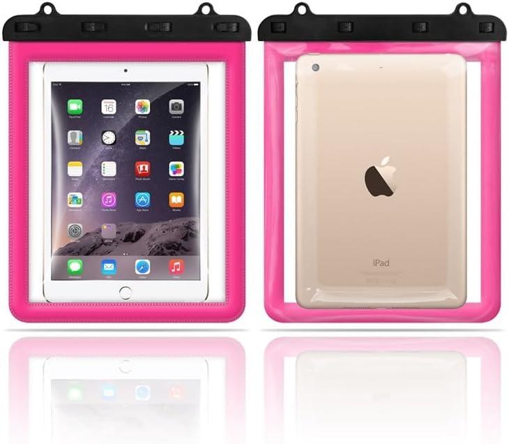 Tablet Waterproof Case Water Proof Dry Bag Pouch Fit for Samsung Galaxy Tab A9+/ S6 Lite/ A7 10.4/ A8 10.5/ S6 5G/ Fit for iPad 10.9 10.2 9.7/ Air 11 10.5 9.7/ Pro 11/ Pixel Tablet 11 (Pink)
