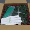 BCBLF 10x10Inch 12Pcs Grass Wall Panels, UV-Anti Boxwood Greenery Hedge, Odorless Artificial Fake Grass Backdrop Indoor Outdoor Privacy, Birthday Wedding Decor, 8.3 SQ FT, Peanut Leaf - Fuchsia