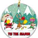 2 x Pickleball Ornament 2025  White Elephant Gift, Funny Santa Reindeer Elf Pickleball Gift, Tis The Season Pickleball Themed Ornament for Players, Coaches, Friends, Family & Sports Lovers