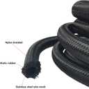 Ucreative 8AN CPE Fuel Hose Line Fitting Kit AN8 Nylon Braided Fuel Hose 10FT Black ID: 0.43 inch (11mm)