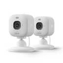 Blink Mini 2K+ (newest model) – Plug-in Home & Pet Indoor Security Camera with 2K video resolution, night vision, enhanced audio, motion detection – 2 cameras (White)
