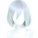 Linfairy Short Bob Harajuku Cosplay Wig Halloween Costume Diamond Wig for Women (ombre)
