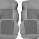 FZJDSD Flint Gray Cloth Driver & Passenger Bottom & Top Lean Back Replacement Seat Covers Compatible with Ford F150 XLT 2004 2005 2006 2007 2008