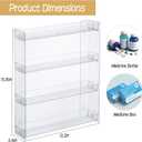 4-Tier Vitamin Storage Organizer, Medicine Organizer for Vitamin Bottles Pill Bottles Holder Rack for Countertop, Bathroom Cabinet Storage Items Are Clearly Visible