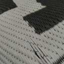 SAND MINE Waterproof Outdoor Rug 9x18 ft, Plastic Straw Rug, Modern Area Rug, Large Floor Mat, RV, Patio, Backyard, Deck, Picnic, Beach, Trailer, Camping (9' x 18', Black & White Lattice)