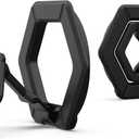 URBAN ARMOR GEAR UAG Magnetic Phone Ring Stand Compatible with MagSafe Magnet, Removable Metal Finger Ring Grip & 360 Rotation Adjustable Kickstand for iPhone 16/15/14/13, Galaxy S24/S23, Black/Black