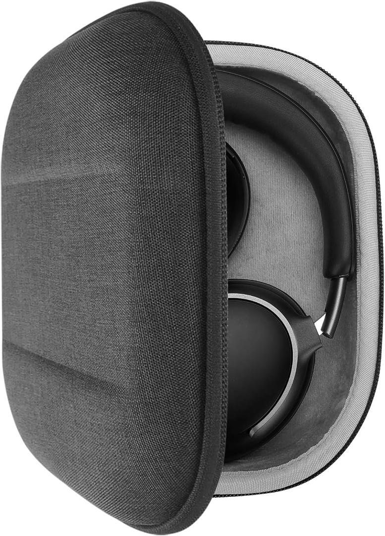 Geekria Shield Headphones Case Compatible with Bose QC Ultra II, QC 45/35 II Gaming and More, Replacement Hard Shell Travel Carrying Bag with Cable Storage (Dark Grey)