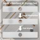 KUAOOAUK Faucet Mat for Kitchen Sink, Diatomaceous Earth Stone Drying Mat, Super Absorbent Sink Splash Guard, Prevent Moisture Stone Sink Tray for Bathroom Counter (White, 23.6 x 3.9 In)