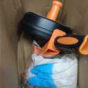 Drain Auger, Clog Remover with Drill Adapter, 25 Feet Flexible Plumbing Snake Use Manually or Powered for Kitchen, Bathroom and Shower Sink, Comes with Gloves (orange)