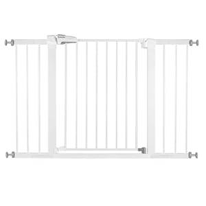 Babelio Metal Baby/Pet Gate, 29-48'' Auto Close Easy Install, Extra Wide Walk Thru for Child Safety, Pressure Mounted Dog Door for Doorways & Stairs, with Y Spindle Rods