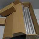 7/8 inch Curtain Rods for Windows 66 to 120 Inch, USFOOK Telescoping Splicing Drapery Rods, Decoration for Home with Silver Decorative Translucent Finials