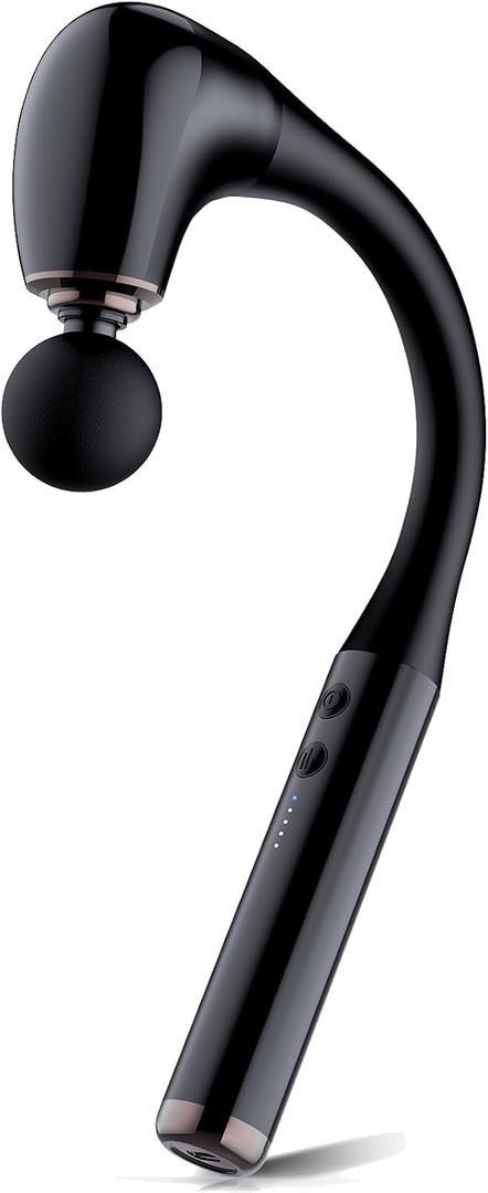 FVZ Massage with Upgraded Extension Handle, 10MM Massage Deep Tissue, Back Massager, Muscles/Neck/Shoulders/Waist/Legs Massager Portable for Pain Relief, Best Gifts for Women Men (Black)