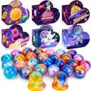 30 Pack Valentines Gifts for Kids Galaxy Slime Valentines with Valentine Day Cards for Valentine Party Favors Valentines Cards for Kids Classroom Boys Valentines for School
