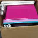 Humble Crew 12-Bin Toy Organizer White/Grey Gradient Ombre Frame with Chalkboard, Eraser & Chalk, Multi-Tier Storage for Kids' Playrooms and Nurseries, White/Pink/Purple/Aqua