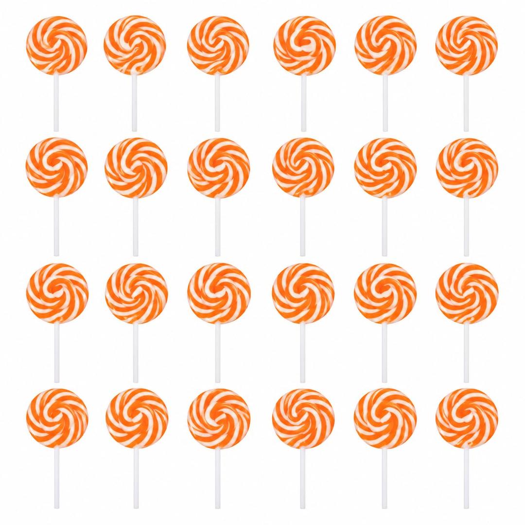 24 Bright Orange Swirl Pops (EXP 12/18/27)