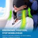 SARISUN Neck Pillow Airplane,Travel Pillow with Strap,Combo 3D Eye Mask for Sleep,Dual-Density Supportive Foam Travel Neck Pillow for Airplane Flights,Car Road Trip Travel Essentials Black