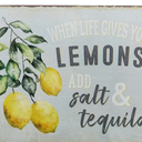 Funny Retro Vintage Tin Bar Sign Country Home Décor (Lemons) 10"x13"