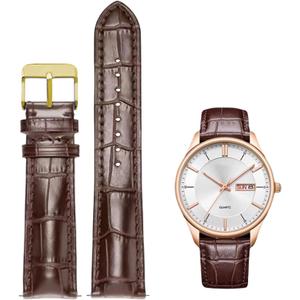 Quick Release Genuine Leather Watch Band Italian Alligator Grain Calfskin Business Casual Universal 12 to 24mm Men Women