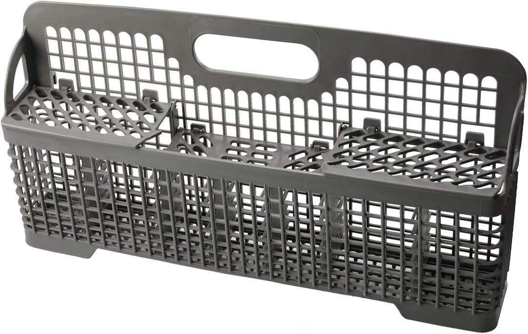 AMI PARTS 8531233 WP8562043 Universal Dishwasher Silverware Basket Replacement Fit for Whirlpool Kitchenaid Dishwasher Utensil Rack Basket, Replaces 8531233,8562043, WP8531233VP,  Silver Gray