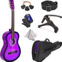 30" Wood Classical Guitar with Case and Accessories for Kids/Girls/Boys/Beginners (Purple Gradient)