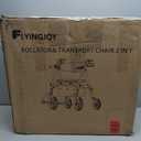 2-in-1 Rollator Walker with Seat for Seniors, 300 lbs Capacity, All-Terrain Tires, Large Basket & Cup Holder, Lightweight Foldable Wheelchair Combo for Adults (Height Adjustable 33.5"-40")