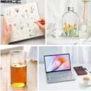 3 x 120 Pieces Natural Flower Stickers for ScrapbookingPET Transparent Flower Stickers Self-Adhesive for Journaling Clear Decals (Bulk Mix Flower)