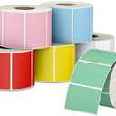 Anylabel 2.25" x 1.25" Multi-Purpose Direct Thermal Labels, Color Self-Adhesive Address Shipping Barcode Thermal Stickers, Compatible with Rollo & Zebra Thermal Label Printer(6 Rolls, 6000 Labels)