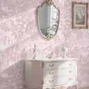 Dimoon 17.3" X 98.4" Peel and Stick Wallpaper Pink White Modern Forest Floral Wallpaper Renter Friendly Waterproof Removable Self Adhesive Wall Paper Bedroom Livingroom Cabinets Vinyl