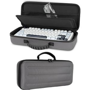 XINGFUDAO 75% Keyboard Case, Hard Carrying EVA Case for Aula F75 Wireless Mechanical Keyboard,Compatible with ASUS ROG Azoth 75% Wireless DIY Custom Gaming Keyboard