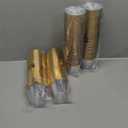 I00000 200 Pack Gold Plastic Cups, 9 Oz Elegant Clear Plastic Cups Gold Rimmed Disposable Wine Glasses Fancy Disposable Party Cups Wedding Cups Drinking Tumblers Plastic Cocktail Glasses with Gold Rim