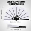 Blulu Large Folding Fans for Line Dancing 13 Inch Dance Rave Clack Fans for Line Dancing for Women Men(White,100 Pcs)