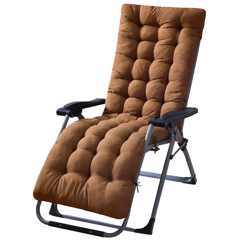 67x22x3in Chaise Lounger Cushion – Premium Outdoor/Indoor Furniture Cushion for Sun Loungers, Recliners, Rocking Chairs, Sofas & Deck Chairs with Non-Slip Straps
