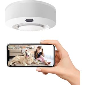 Indoor Hidden Camera HD 1080P Wireless Small Nanny Cam with 5000mAh Battery 360° Adjustable Lens App Live Feed for Home/Baby/Pet Security
