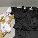 Morph Priest Costume Men Exorcist Outfit Adult Priest Costume With Collar Plus Accessories For Halloween Party XL