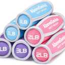 Hand Weights for Women Men, Soft Dumbbells Set of 6(1lb 2lb 3lb Each Pack) for Dumbbell Walking Weight Sets with Hand Strap, Pink Weights for Workout Running, Pilates, Yoga, Jogging and Physical Therapy, Gifts for Women (Blue Pink Purple)